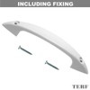 TERF® D-Shape Front Fix Pull Handle 100mm (4 inch) White