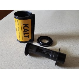 Kalt **NEW** 35mm Kalt Brand Reloadable Film Cassette Metal Snap Cap - New Old Stock
