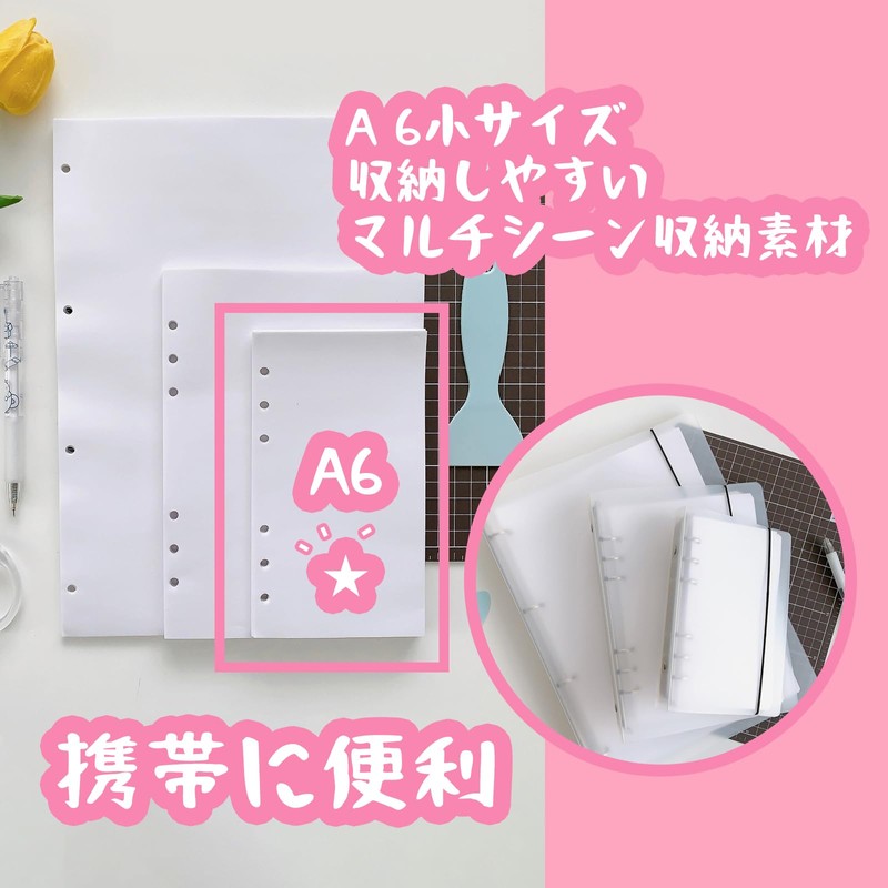 40 Sheets Peel Off Paper Sticker Pad Refill, Supports 6