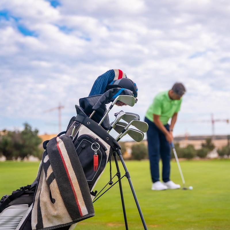 PATIKIL メタルベンディングゴルフディボットリペアツール 6パックゴルフディボットツールカーブスピットゴルフ緑ディボットフォークボールマークリペアツール ゴルフゴルファーリペア レッド