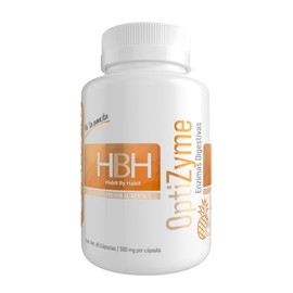 OptiZyme | Enzimas Digestivas Naturales | Bromelina + Papaína + Papaya en Polvo | Suplemento Alimenticio | 60 Cápsulas | Fórmula Vegana | 30 Porciones