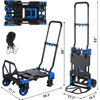 Hihone Foldable 2 in 1 Hand Truck, 330 LBS Capacity