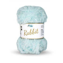 Rellana Rabbit Yarn in Fur Look, Cuddly Soft, 100 g (11 Light Blue)