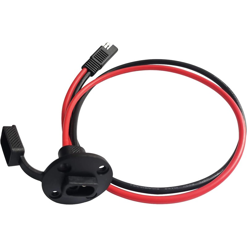 10AWG SAE Cable,SAE to SAE Solar Weatherproof Socket Sidewall Port,SAE
