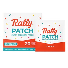 Real Vitamins Rally Patch 15-Pack ?C Individually Wrapped Party Recovery Patches for Bachelorette Parties, Girls Trips, Festivals, Nights Out, Travel Essentials, After-Party Support (15 Pack)