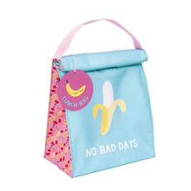 Fizz Creations Novelty Banana No Bad Days Themed Lunch Bag, Multi Coloured, 18 cm x 22 cm