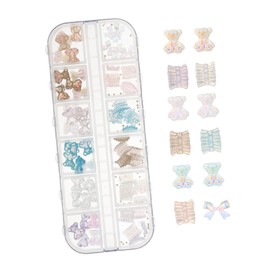 Mikinona Delicate Flower Nail Charms Adorable Accents for Manicure Decorations Easy to Use Nail Art Ornaments for Creative Designs