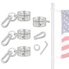 NQ Flag Pole Rotating Rings for 3/4~1 Inch Diameter Flag