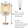 Crystal Table Lamps Set of 2, Gold Lamps for nightstand