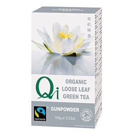 QI Herbal Health Organic Fairtrade Loose Leaf Gunpowder Tea 100g (Pack of 1)
