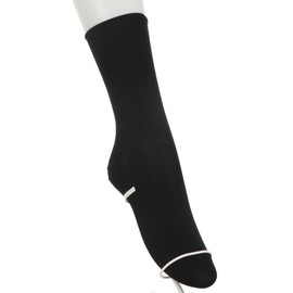 Atsugi JSS1198 Socks (Friendly Design) Unisex, Loose Fit for Vertical and Horizontal Use, Silk Filling, Low Crew Length, 8.7 - 10.2 inches (22 - 26 cm), Black