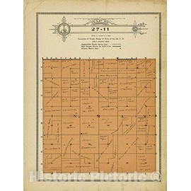 Historic 1915 Wall Map - Atlas and plat Book of Holt County, Nebraska - Map of 27-11 - Standard Atlas and Directory of Holt County, Nebraska 18in x 24in