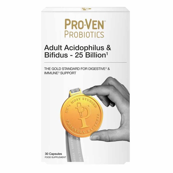 ProVen Pro-Ven Probiotics Adult Acidophilus & Bifidus Digestive and Immune Support 25 Billion 30 Capsules