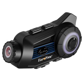 EuroFone S3 Plus Motorcycle Incom, For Income Bikes, 6 People Simultaneous Calling, 2,000 M Transmission Distance, 2K HD Camera, Wide Angle, Music Sharing, HIFI Sound Quality, Dual Chip, FM Radio,