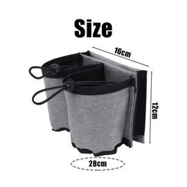 1 Suitcase Cup Holder, Luggage Accessories, Hanging Storage Bag, Suitcase Bottle Holder, with 3 Pockets, Suitable as a Travel Gift for Passengers, Flight Attendants and Flight Attendants (Grey)
