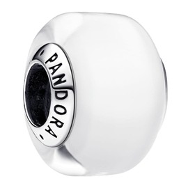 Ruaidhra Sterling Silver Mrano Glass Charms Pendant, Safety Chain Flower Charm Clip Stopper, Charms for Bracelet Necklace, Bead Charms for Women, Sterling Silver