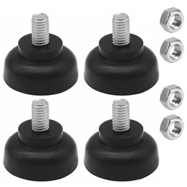 Matsizen Rubber Feet Screwable 4 Pieces Rubber Buffer M8 Adjustable Feet M8 Moisture Resistant and Non-Slip Furniture Non-Slip and Shock Absorbing Protects Furniture Sofa Table and Chair Legs