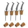 Westmark 4 spirits/oil pourers + 4 replacement corks, extra short,