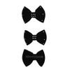 Zac's Alter Ego Pack of 3 Velvet Bows with Rhinestones