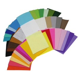 Tofficu 40pcs Assorted Craft Felt Sheets Non-Woven Polyester Fabric for DIY Projects Patchwork Decorations Appliques Sewing Crafts