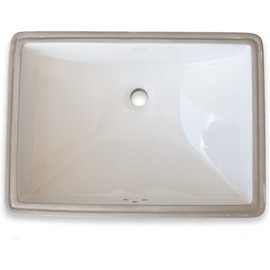 Wells Bathroom Sinkware 22-inch Rectangular Undermount Single Bowl Bathroom vessel Sink in White