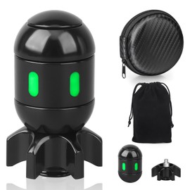 Metal Fidget Spinner Toy for Adults Kids, Light Up in The Dark Fidget Spin, Transformer Hand Spinner Cube Toy for Classroom Prize Office(Black)