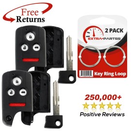 Extra-Partss 2 For 2008 2009 2010 2011 2012 2013 Acura RL Smart Remote Car Key Fob Case Shell