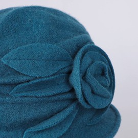 Winter Hat Wool Fishing Hat Winter Wool Hat Women's Winter Hat Warm Bucket Hats Fedora Bell Hat Church Women's Hat Plain Leisure Hat Felt Women's Hat One Size Fishing Hat for Hiking Travel Outdoor