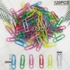 FZGUSYAF 120PCS Paperclips 28MM Assorted Colours Clamps for Office Supplies
