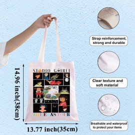 WZMPA No Face & Chihiro Tote Bag Japanese Anime Lovers Gift Anime Character Lovers Shoulder Bag Cartoon Movie Merch (Studio Tour TG)