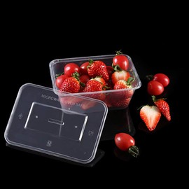 HOMEE Meal Prep Containers, 50 Pack- 26oz Plastic Storage Food Containers with Lids, Bento Box Reuse, Refrigerator Safe, Microwave, Dishwasher Safe, Gift for Mother's Day (White)