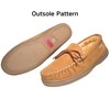 PEDOQU Men Slippers Moccasins Genuine Suede Upper Slippers House Warm
