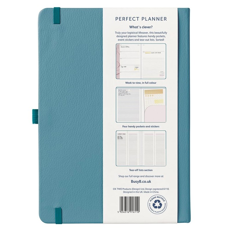 Busy B 2026 A5 Weekly Diary Planner with Faux Leather