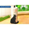 WENKO Kitchen Roll Holder with Cat Black, Height 30 CM