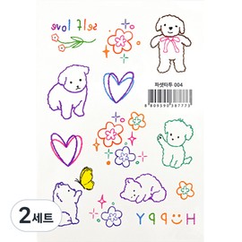 Facet Tattoo Sticker 16 types set, Facet Tattoo 004, 2 sets / 파셋 타투스티커 16종 세트, 파셋타투 004, 2세트