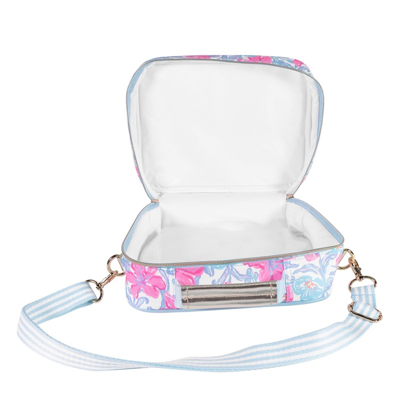 Lilly Pulitzer Insulated Lunch Box for Women, Cute Lunch Cooler