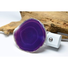 Purple Agate Slice LED Night Light with Auto Sensor - Made to Order