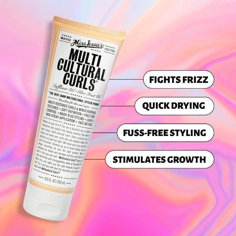 Multi Cultural Curls by Miss Jessies for Unisex - 8.5