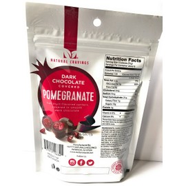 Natural Cravings Chocolate Covered Pomegranates - One 7 ounce Package of Dark Chocolate Covered Pomegranates - Delicious!