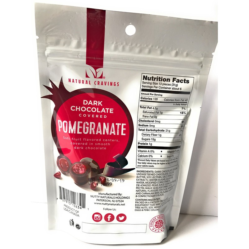 Natural Cravings Chocolate Covered Pomegranates - One 7 ounce Package