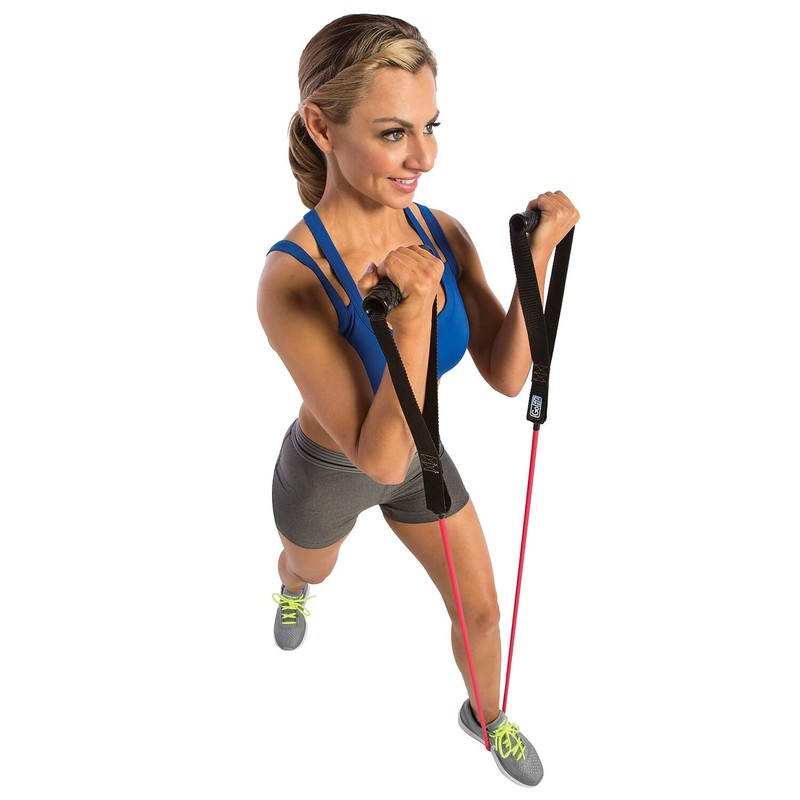 GoFit Pro-Grade Red Power Tubes with Handles, 30 lbs. (GF-4TUB-M(30))