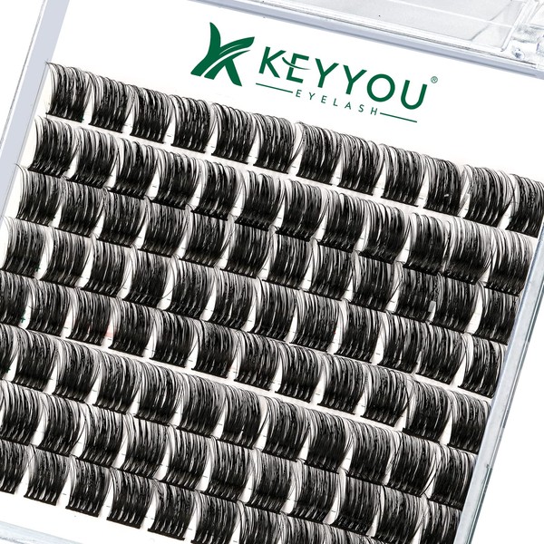 Lash Clusters 96 Pcs Cluster Lashes D Curl 12mm KEYYOU