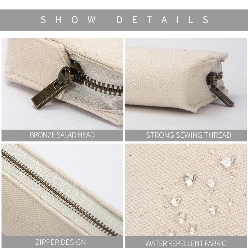 YONBEN Canvas Pencil Case Lightweight and Durable Ideal Canvas Pencil