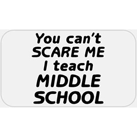 You Can't Scare Me I Teach Middle School - 25 Stickers Pack 2.25 x 1.25 inches