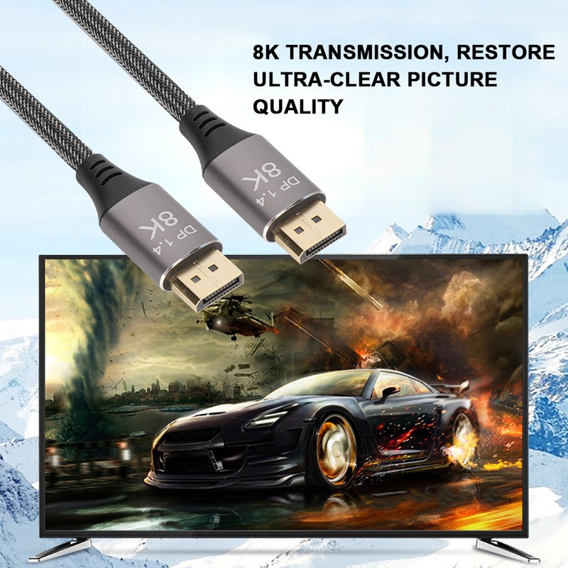 DP 1.4 Version Cable 8K 4K 32.4Gbps Bandwidth Data Cable