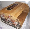 Fat Chef Bread Box Bamboo Waiter Kitchen Roll Top Bistro