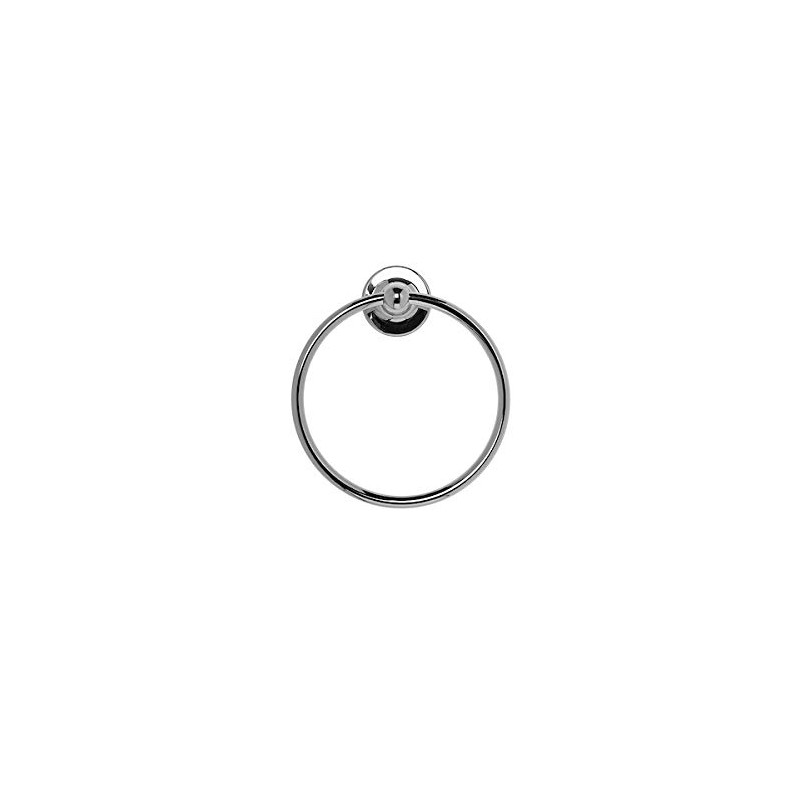 Croydex QM751541 Flexi-Fix Easy to Fit Wimborne Towel Ring, Chrome