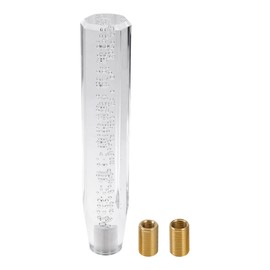 TUCKBOLD Car Gear Shift Knob 25cm | Front Shift Lever Knob Universal for Automatic and Manual Vehicle Acrylic Clear with 2 Adapter 1 Set
