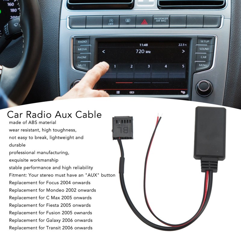 12 Pin Car Radio Aux Cable 6000CD Wireless Bluetooth Audio