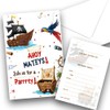 Pirate Map Party Invitations Pack & Envelopes (WRITE ON) (Pack